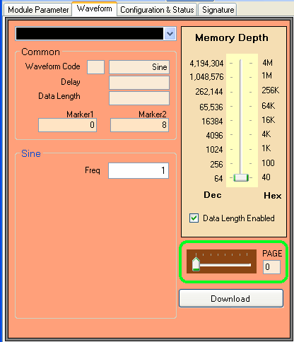 Paging Section in Waveform Window
