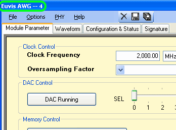 Master Application Window