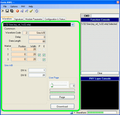 waveform panel