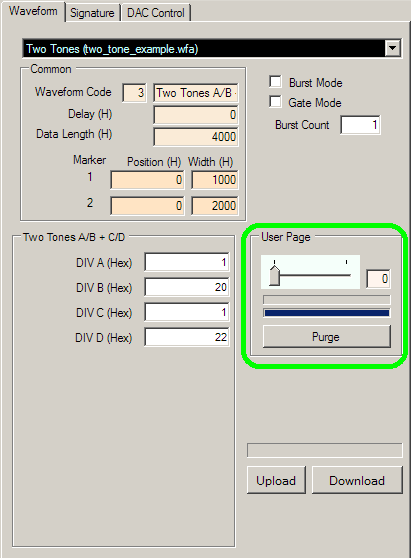 Paging Section in Waveform Window