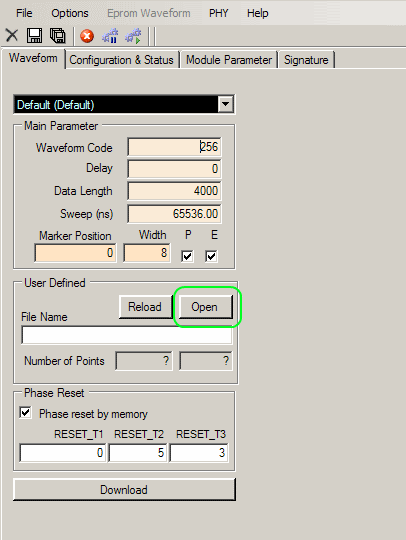 User Defined Section