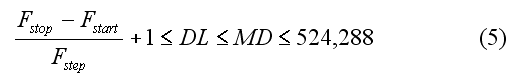 Eq 5: Data Length Equation 2